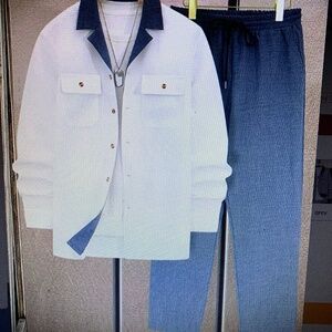 Brand New Men’s Plus Size Casual Long Sleeve Pants Set